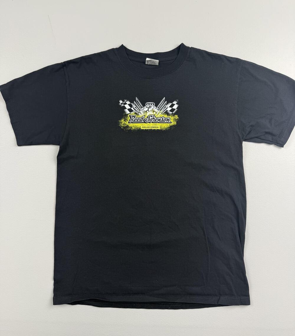 Reed Sorenson 32 Shirt Mens L Black NASCAR Dollar General Chase Authentics
